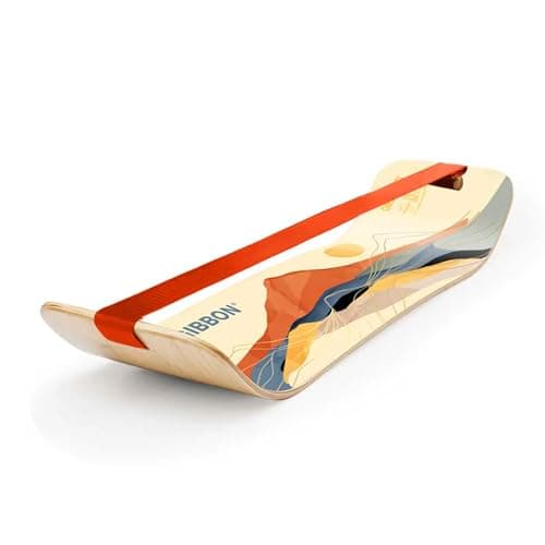 GIBBON SlackBoard - GiBoard Balance Board Kids & Adults - Slackline Balance Trainer - Slack Board Core Workout Equipment Home Gym Training - Standing Desk Exercise - Yoga, Agility, Pilates & More