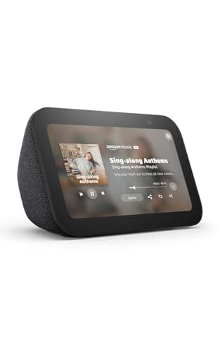 Amazon Echo Show 5 (newest model), Smart display with Alexa+ Early Access, 2x the bass and clearer sound, Charcoal