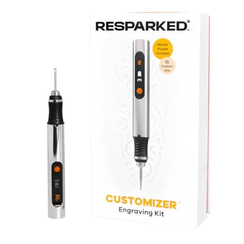 Resparked Customizer™ Special Edition Engraving Kit – DIY Starter Set with Engraving Pen, Bits & Materials – Create Personalized Keychains, Magnets & Metal Art – Giftable Craft Kit for Beginners