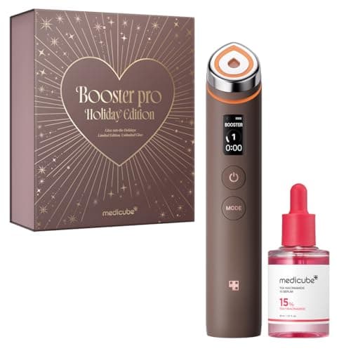 medicube Booster Pro Holiday Gift Set, Amazon Exclusive | Limited Mocha Booster Pro + TXA Niacinamide Serum | Gift for Women & Men | Perfect for Holiday Gifting & Self Care | Korean Skin Care Kit