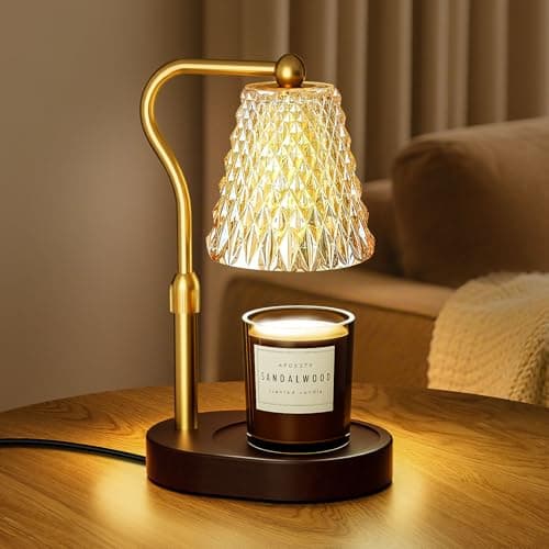 Candle Warmer Lamp with Timer Dimmable, Birthday Gifts for Women Mom, House Warming Gifts New Home Decor, Wax Melt Warmer for Jar Candles with 2 Bulbs