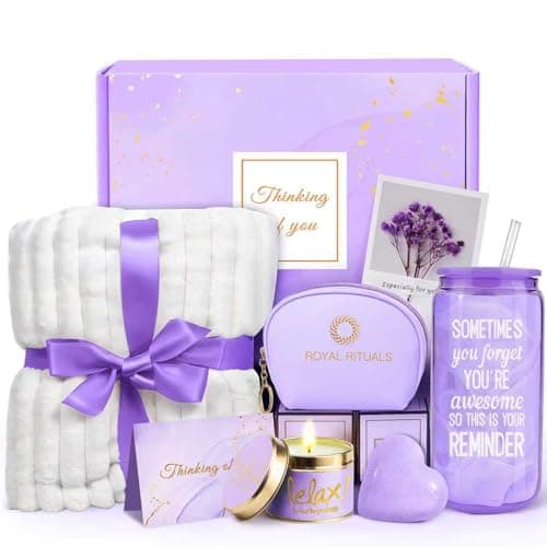 Christmas Gifts for Women Mom Wife Best Friend Teen Girls, Self Care Gift, Get Well Soon Gifts for Women, Thinking of You Care Package for Her, Spa Bath Gift Baskets, After Surgery Gift Blanket