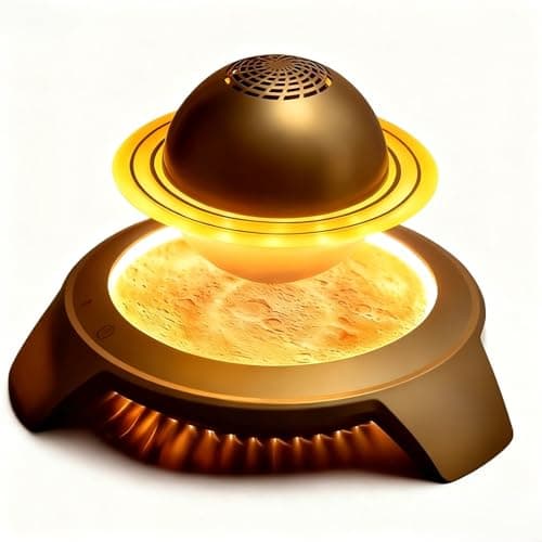MAGECMOON Magnetic Levitation Bluetooth Speaker, Floating Wireless Smart Audio with LED Lights Floating in The air HiFi Lossless Surround Sound Cool Gadgets for Men Home Office Decor