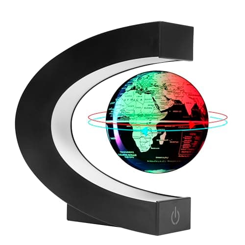 Magnetic Levitation Floating Rotating World globe for children With Colored Lamp And Touch Switch For Men Boss Cool home/Office Decor unique Gifts Or Kids Desk Tech accessories Gadget teenage Toys
