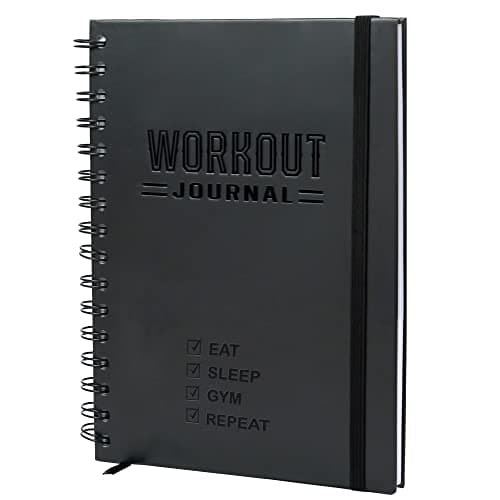 Nextnoid Hardcover Fitness Journal Workout Planner for Men & Women - A5(5.7" x 8.3") Sturdy Workout Log Book to Track Gym & Home Workouts