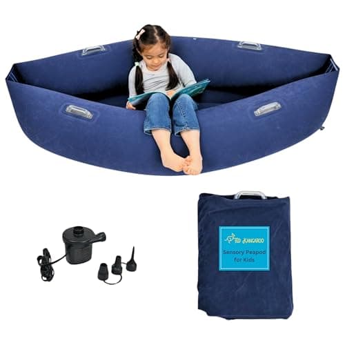Sensory Chair for Kids — Inflatable Peapod for Children, Includes Electric Air Pump