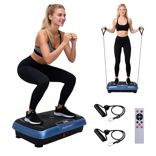 Vibration Plate Machine,180 Speeds Shake Plate for Lymphatic Drainage Weight Loss, Vibrating Fitness Platform 460LB Capacity Whole Body Workout with Bluetooth Home Exercise Gym Equipment for Women Men