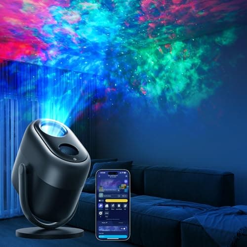 Govee Star Projector Lights, 7-Zone Colorful Nebula Effect, Work with Matter, 540ft² Coverage, LED Ceiling Lights for Bedroom, 50+ Scenes, 18 White Noise, Room Decor, Gifts for Kids, Sleep Lamp