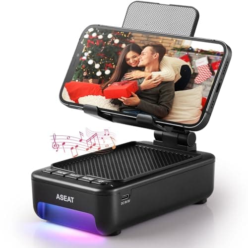 Gifts for Men Him, Cell Phone Stand with Bluetooth Speaker&Led Color Changing Light, Unique Gifts for Women Dad Her Husband, Cool Tech Gadget Wireless Speaker, Birthday Gifts for Men, Ideal Gifts
