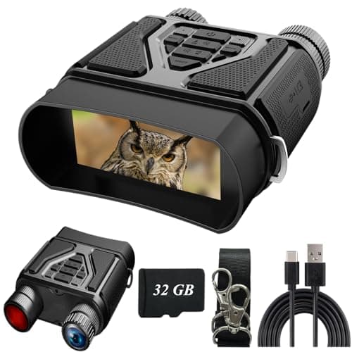 Night Vision Goggles - Night Vision Binoculars for Adults, Gifts for Men Him Husband Dad with 8X Zoom, 4000mAh Rechargeable Gear for Hunting & Camping (Black)