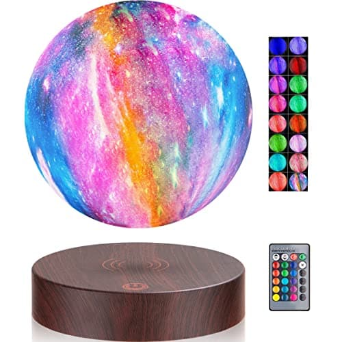 VGAzer Levitating Moon Lamp,16 Colors Galaxy Moon Lamp 5.9 Inch 3D Moon LED Light with Remote Control for Home Office Decor,Unique Gifts for Teen Girls/Boy/Adults