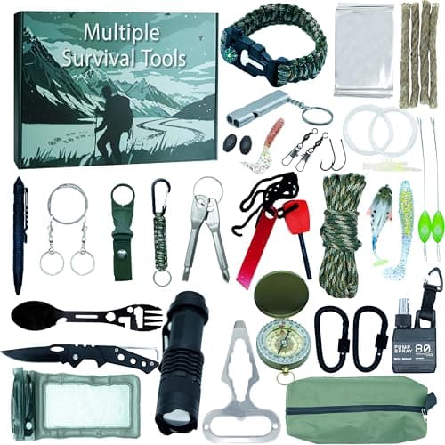 Decodinli Survival Kit Advent Calendar for Men, 24 Days Survival Gears Gifts for Teen Boys Adult, 2025 Christmas Countdown Survival Tools Calendar for Outdoor Adventure Camping Hiking Hunting