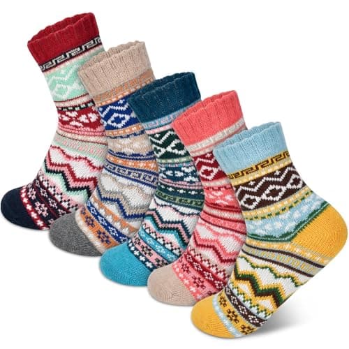 Stocking Stuffers for Women - Winter Crew Socks Christmas Gifts for Women Her Mom Wife Teen Girls Sister Birthday Gifts Ideas