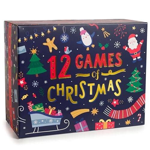 Gutter Games 12 Games of Christmas - Family Game Night Pack for Kids and Teens - Hilarious Christmas Party Games for Adults and Family Party - Complete Entertainment Package - Multicolor