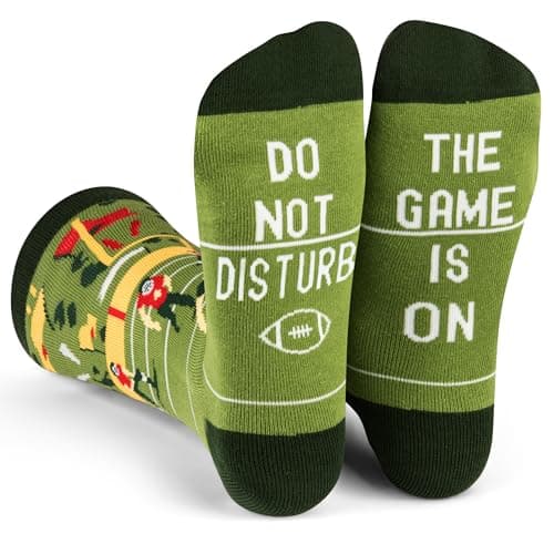 Lavley Do Not Disturb, The Game Is on Football Socks for Men and Teens - Funny Novelty Sports Fan Gifts for Christmas Stocking Stuffers and More - Unisex One Size