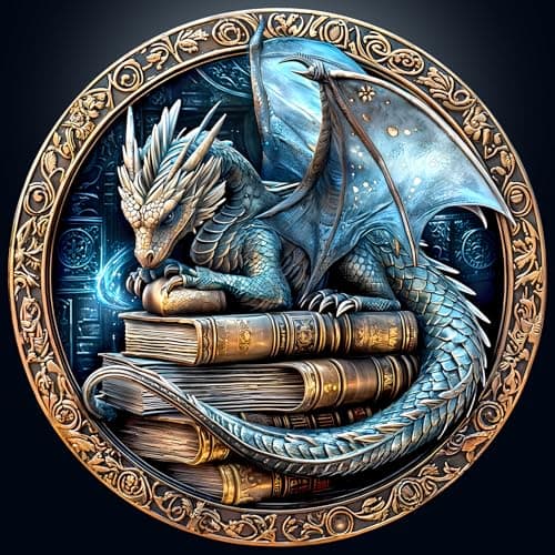 NABYSHOP Round Puzzles for Adults 1000 Pieces, Hard Difficult Challenging Puzzles for Adults, Ancient Dragon Jigsaw Puzzles 1000 Pieces for Seniors, 3D Visual Flat Puzzle (26.6 x 26.6in)