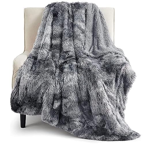 Bedsure GentleSoft Fluffy Fuzzy Faux Fur Throw Blanket for Couch, Soft Sherpa Fleece Cozy Gifts for Women, Plush Bed Blanket Christmas Room Decor for Men, Thick Warm Minky Teen Gifts Winter Bedding