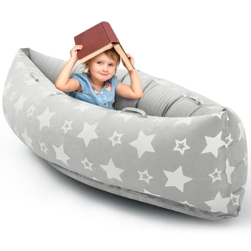 Maitys 60'' Sensory Chair for Autism Kids Gift for Christmas Inflatable Sensory Peapod Toy for Kid with Autism Electric Air Pump Peapod for Autistic Children Calming Toys Gift(Star)